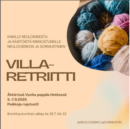 Villaretriitti Ähtärissä 5.-7.9.2025